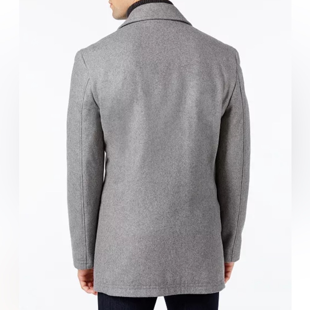 NWT Michael Kors Classic Fit Double Breasted Wool Blend Peacoat - Picture 4 of 4